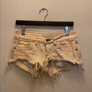 Wildfox denim cutoff shorts off white size 25